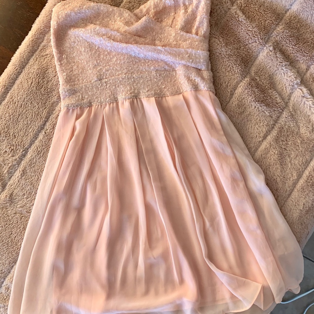 TFNC Pink dress with sequin top